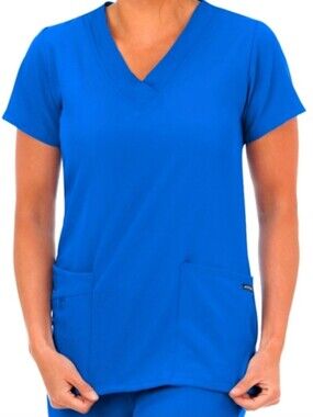 Jockey Royal Blue V-Neck Short Sleeve Scrub Top